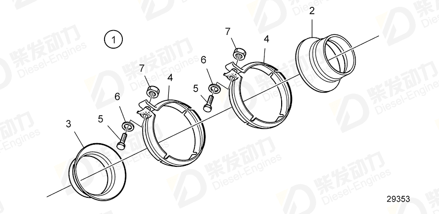 volvo penta Flange 21508795 Drawing volvo penta Flange 21508795 Drawing